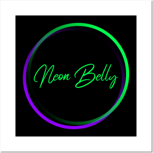 BJJ shirt-Neon belly Posters and Art